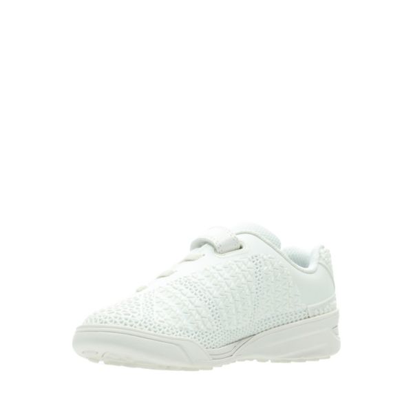 Clarks Girls Award Blaze Kid Trainers White | CA-4763921